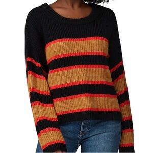 Sanctuary Ezra Striped Crop sweater Knit Medium